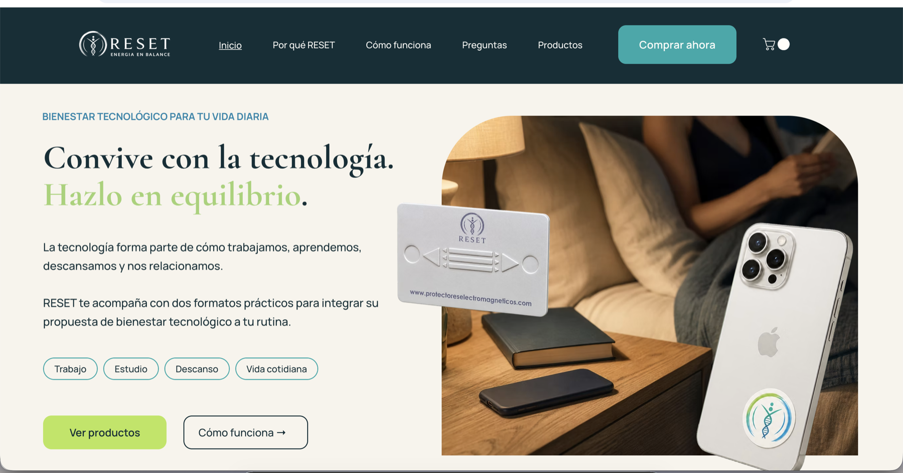 Vista del proyecto RESET