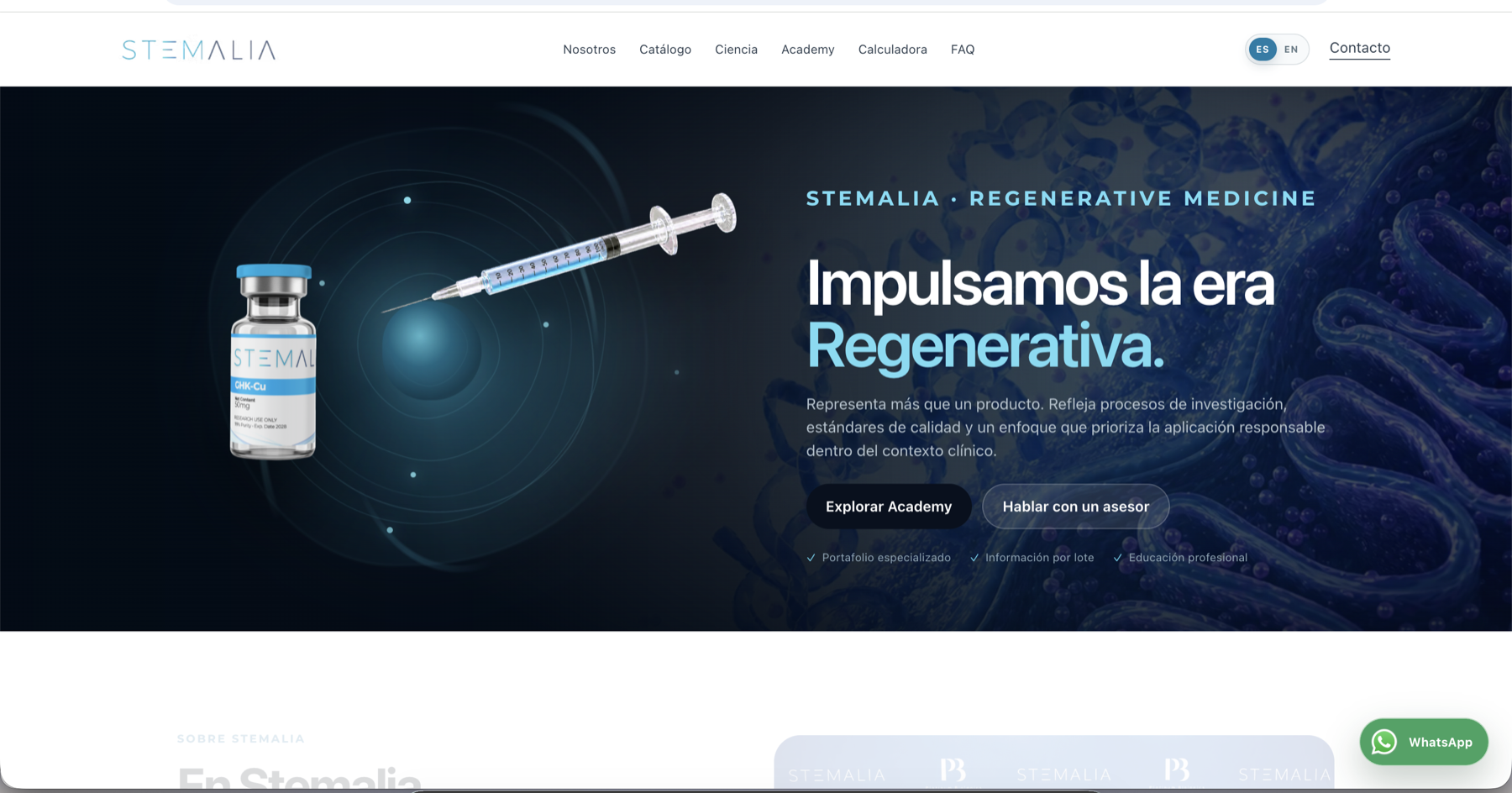 Vista del proyecto Stemalia